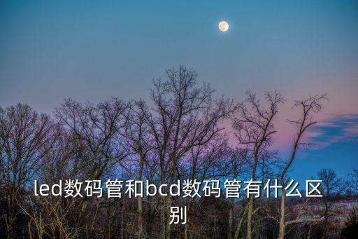led數(shù)碼管和bcd數(shù)碼管有什么區(qū)別