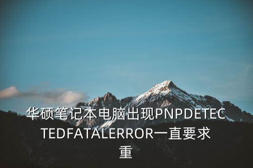 華碩筆記本電腦出現(xiàn)PNPDETECTEDFATALERROR一直要求重