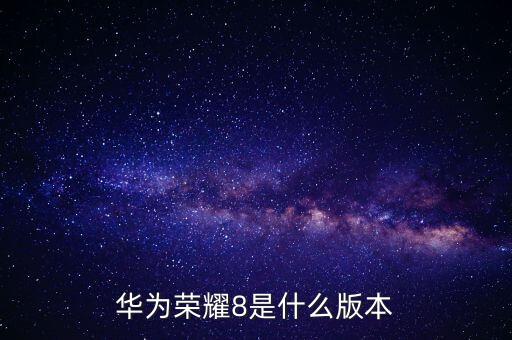 華為榮耀8是什么版本