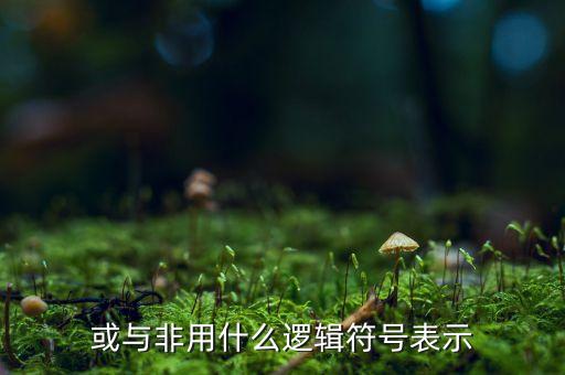 或與非用什么邏輯符號表示
