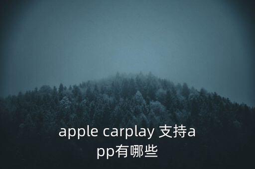 apple carplay 支持app有哪些