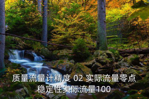 質量流量計精度 02 實際流量零點穩(wěn)定性實際流量100