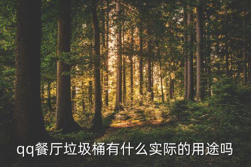 qq餐廳垃圾桶有什么實際的用途嗎