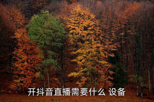開抖音直播需要什么 設(shè)備