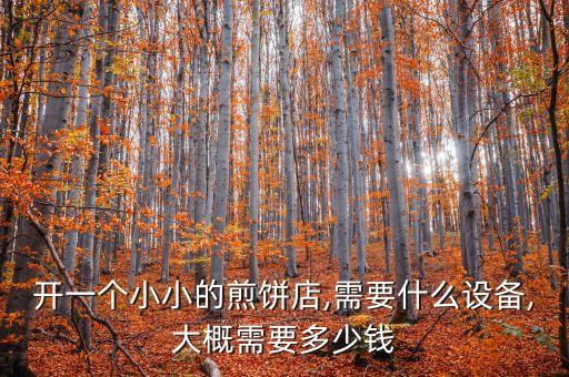 開一個小小的煎餅店,需要什么設(shè)備,大概需要多少錢