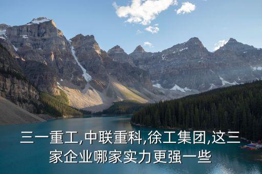 三一重工,中聯(lián)重科,徐工集團,這三家企業(yè)哪家實力更強一些