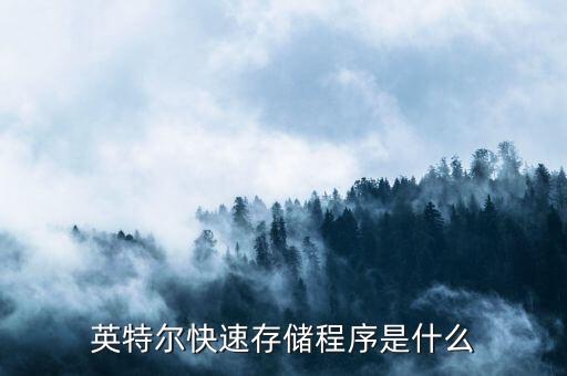 intel快速存儲技術(shù)，英特爾快速存儲程序是什么