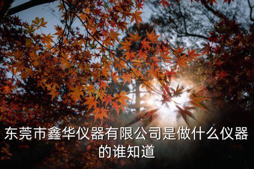 東莞市鑫華儀器有限公司是做什么儀器的誰(shuí)知道