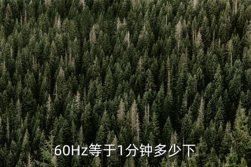 60Hz等于1分鐘多少下