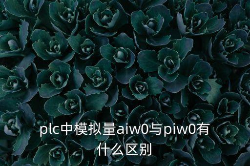 aiw，plc中模擬量aiw0與piw0有什么區(qū)別