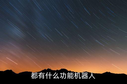 都有什么功能機(jī)器人
