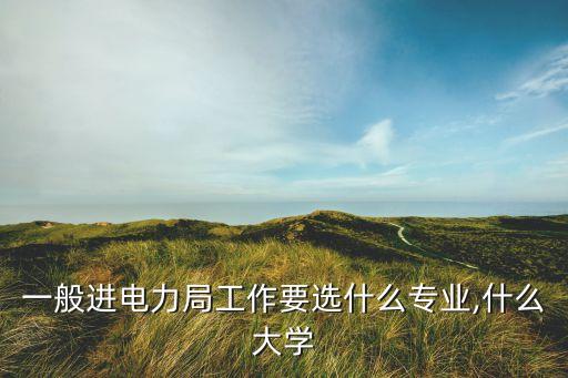 一般進(jìn)電力局工作要選什么專業(yè),什么大學(xué)