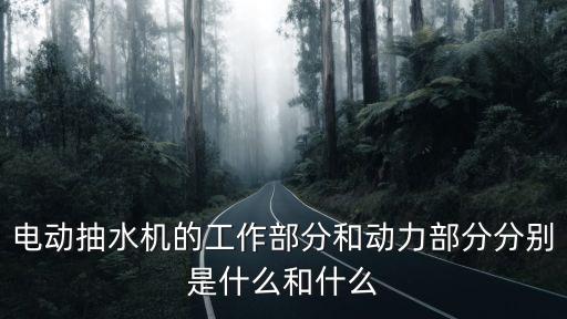 電動抽水機的工作部分和動力部分分別是什么和什么