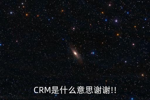 CRM是什么意思謝謝!!
