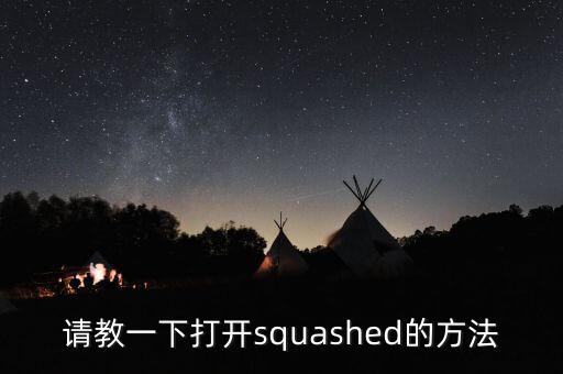 請(qǐng)教一下打開(kāi)squashed的方法