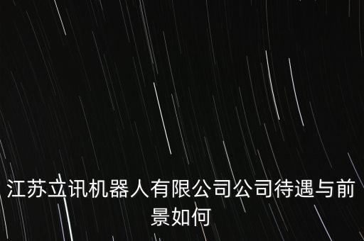 江蘇立訊機器人有限公司公司待遇與前景如何
