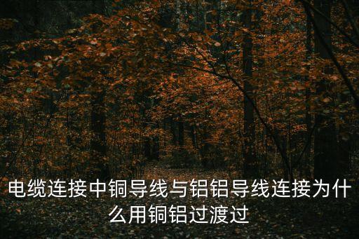 電纜連接中銅導(dǎo)線與鋁鋁導(dǎo)線連接為什么用銅鋁過渡過
