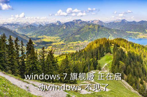 windows 7 旗艦版 正在啟動windows 不見了