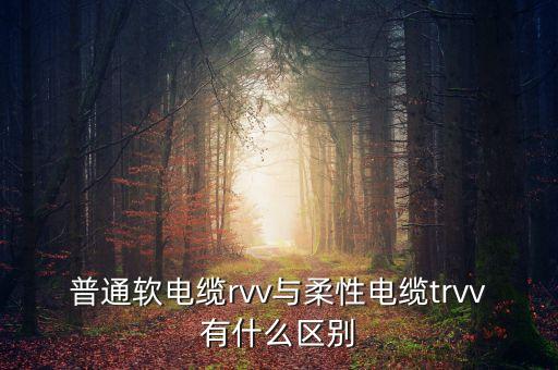 普通軟電纜rvv與柔性電纜trvv有什么區(qū)別