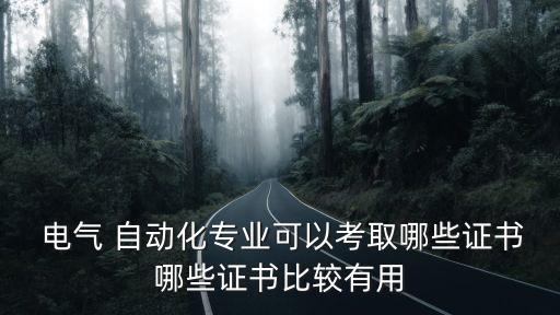  電氣 自動(dòng)化專業(yè)可以考取哪些證書(shū)哪些證書(shū)比較有用