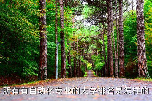 所有有自動(dòng)化專業(yè)的大學(xué)排名是怎樣的