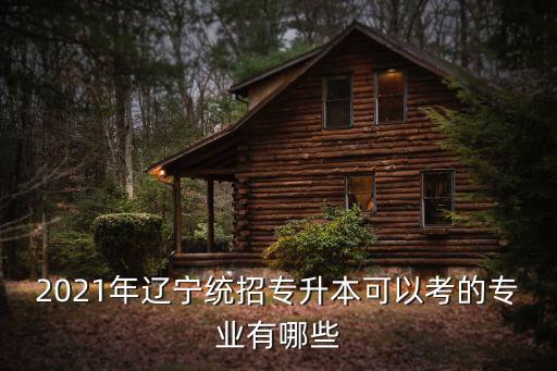 2021年遼寧統(tǒng)招專升本可以考的專業(yè)有哪些