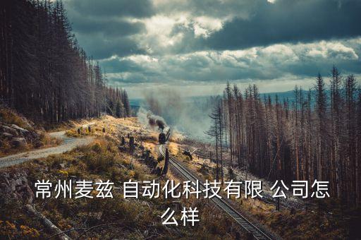  常州麥茲 自動(dòng)化科技有限 公司怎么樣