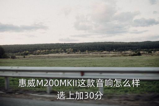 惠威M200MKII這款音響怎么樣 選上加30分