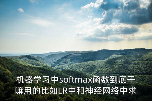 softmax，softmax和softmaxloss的區(qū)別