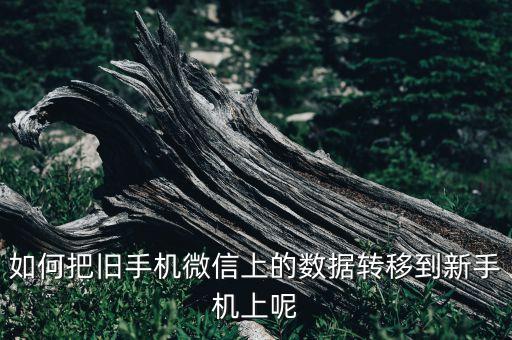 如何把舊手機(jī)微信上的數(shù)據(jù)轉(zhuǎn)移到新手機(jī)上呢