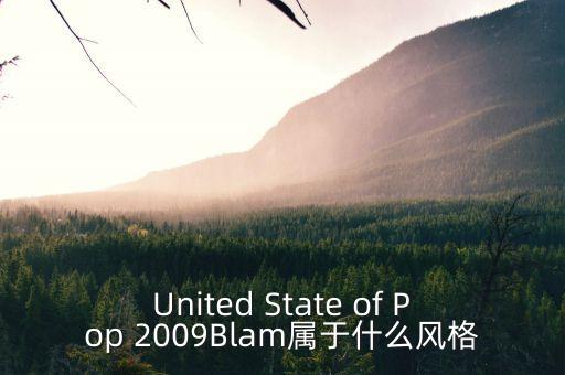 blam，United State of Pop 2009Blam屬于什么風(fēng)格