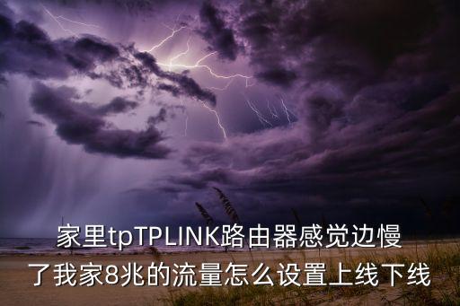 家里tpTPLINK路由器感覺邊慢了我家8兆的流量怎么設(shè)置上線下線