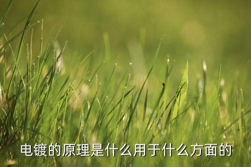電鍍的原理是什么用于什么方面的