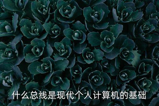 什么總線是現(xiàn)代個人計算機的基礎(chǔ)