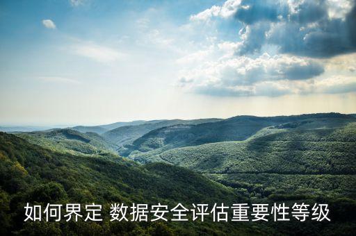如何界定 數(shù)據(jù)安全評估重要性等級