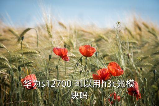 華為s12700 可以用h3c光模塊嗎