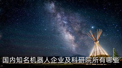 國內(nèi)知名機(jī)器人企業(yè)及科研院所有哪些