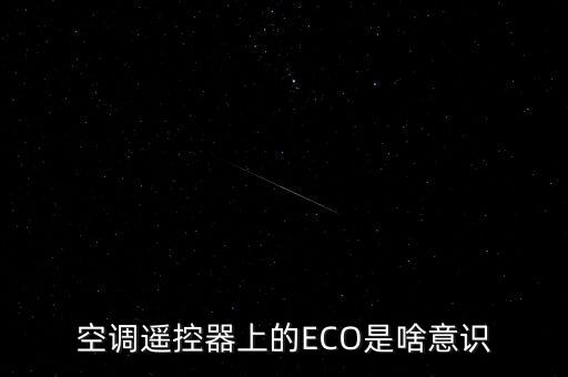 空調遙控器上的ECO是啥意識