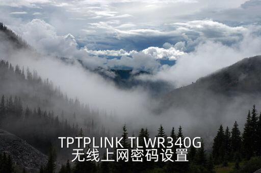 TPTP，TPTPLINK TLWR340G無線上網(wǎng)密碼設置