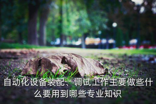 自動(dòng)化設(shè)備裝配、調(diào)試工作主要做些什么要用到哪些專(zhuān)業(yè)知識(shí)