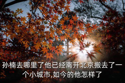 孫楠去哪里了他已經(jīng)離開北京搬去了一個小城市,如今的他怎樣了