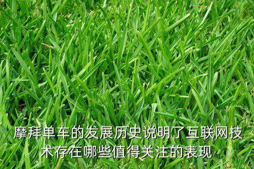  摩拜單車的發(fā)展歷史說明了互聯(lián)網(wǎng)技術(shù)存在哪些值得關(guān)注的表現(xiàn)