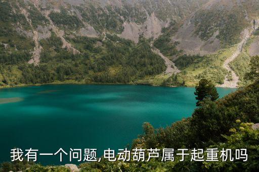 我有一個問題,電動葫蘆屬于起重機嗎