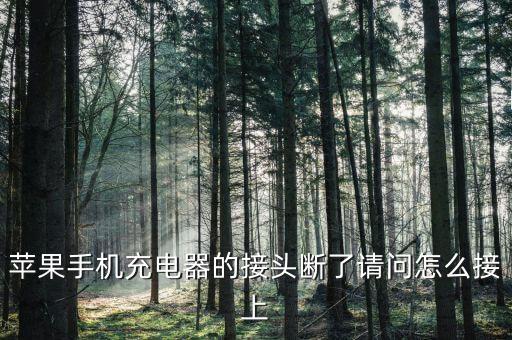 蘋果手機(jī)充電器的接頭斷了請問怎么接上