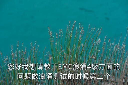您好我想請(qǐng)教下EMC浪涌4級(jí)方面的問題做浪涌測(cè)試的時(shí)候第二個(gè)