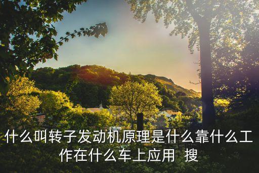 什么叫轉(zhuǎn)子發(fā)動(dòng)機(jī)原理是什么靠什么工作在什么車上應(yīng)用  搜