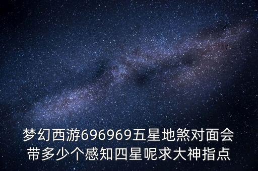 夢幻西游696969五星地煞對面會帶多少個感知四星呢求大神指點