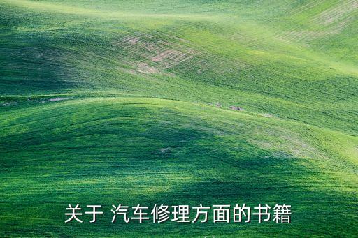關(guān)于 汽車修理方面的書籍