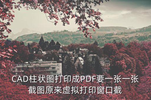 CAD柱狀圖打印成PDF要一張一張截圖原來虛擬打印窗口截