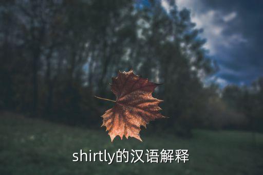 shirtly的漢語解釋